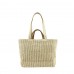 Bolso Tote De Hombro Rafia